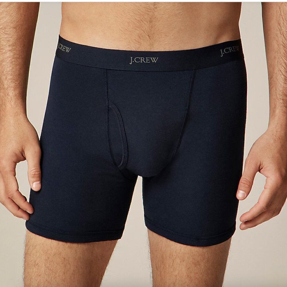 J. Crew BS498 Navy Stretch 4" boxer briefs size XL NWT